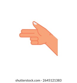 Gun hand gesture vector icon. Hand gesture icon flat style. perfect use for logo, presentation, website, and more. modern icon design color style