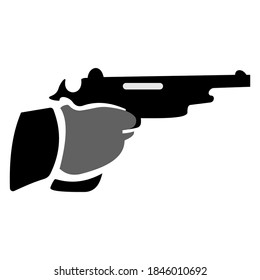 arma en mano pero fondo blanco