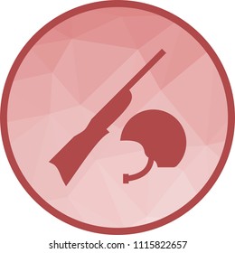 Gun and Helmet