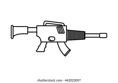 Gun icon. Armed forces design. graphic vector 