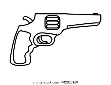 Gun icon. Armed forces design. graphic vector 
