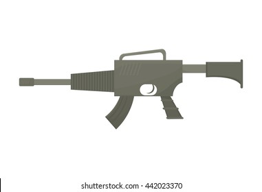 Gun icon. Armed forces design. graphic vector 
