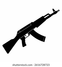 Gun icon black vector on white background.