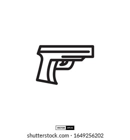icono de pistola, plantilla vectorial de inspiración de diseño para interfaz y cualquier propósito