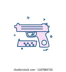 Gun icon design vector 