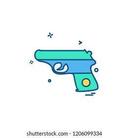Gun icon design vector 