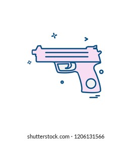 Gun icon design vector 