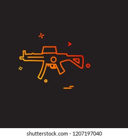 Gun icon design vector 