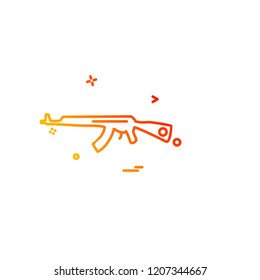 Gun icon design vector 