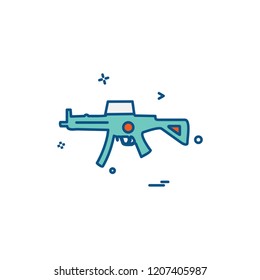 Gun icon design vector 