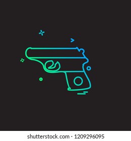 Gun icon design vector 