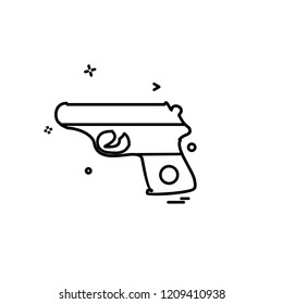 Gun icon design vector 