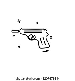 Gun icon design vector 
