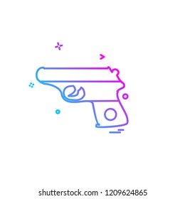 Gun icon design vector 