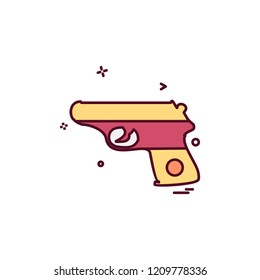 Gun icon design vector 