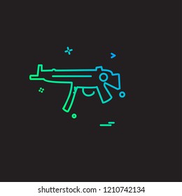Gun icon design vector 