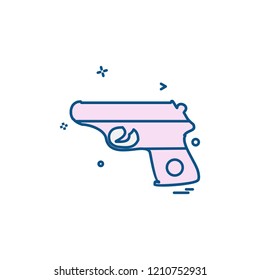 Gun icon design vector 