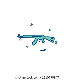 Gun icon design vector 