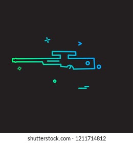 Gun icon design vector 