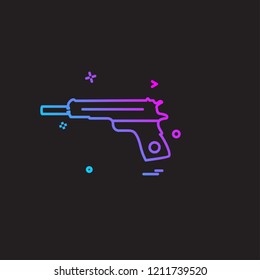 Gun icon design vector 