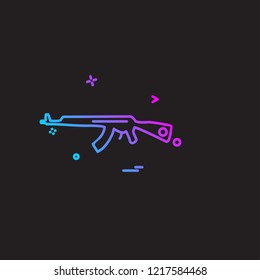 Gun icon design vector 