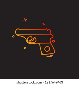Gun icon design vector 