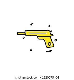 Gun icon design vector 