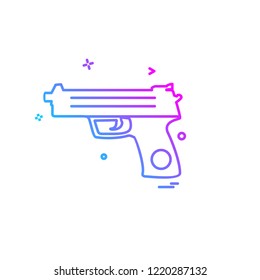 Gun icon design vector 