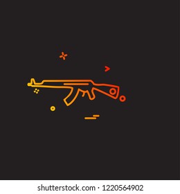 Gun icon design vector 