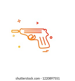 Gun icon design vector 