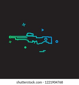 Gun icon design vector 
