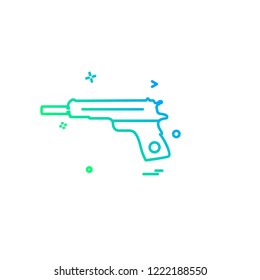 Gun icon design vector 