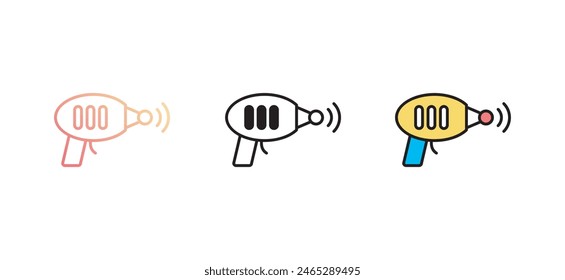 Gun icon design with white background stock illustration