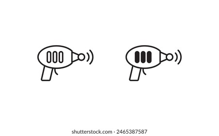 Gun-Icon-Design mit weißem Hintergrund Stock-Illustration