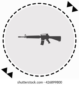 Gun icon Flat Design. Isolated Illustration.
