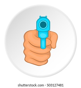 Gun icon. Flat illustration of gun vector icon for web