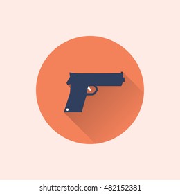 gun icon. flat style