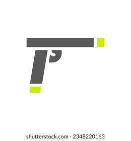Gun icon gradient green blue colour military vector army element and symbol perfect.