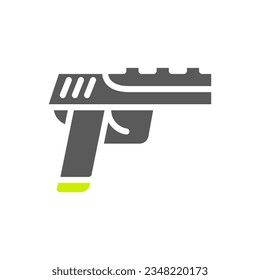Gun icon gradient green blue colour military vector army element and symbol perfect.