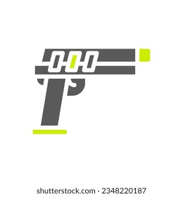 Gun icon gradient green blue colour military vector army element and symbol perfect.