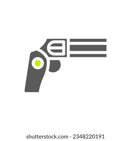 Icono de arma gradiente color azul verde elemento militar vector ejército y símbolo perfecto.