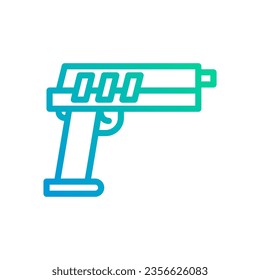 Gun icon gradient green blue colour military vector army element and symbol perfect.