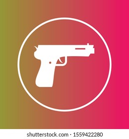 Gun icon isolated on background
