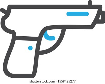 Gun icon isolated on background
