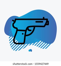 Gun icon isolated on background
