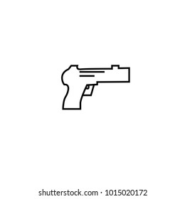 Gun icon isolated on white background. Trendy gun icon in flat style. Template for app, ui and logo, vector illustration, eps 10