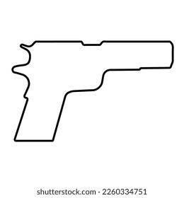 icono de pistola aislado en fondo blanco, ilustración vectorial.