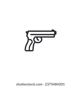 Gun icon isolated on white