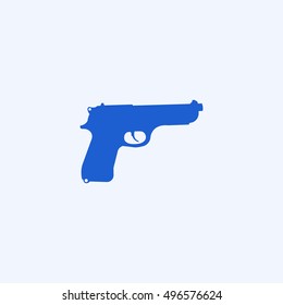 gun icon, isolated, white background