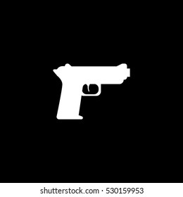 gun icon, isolated, white background
